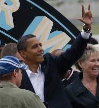 Barack Obama showing allegiance to Satan.
